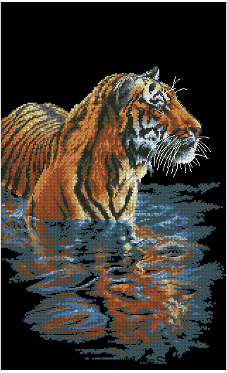 Купающийся тигр