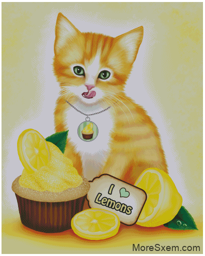 Котёнок и лимонный кекс
