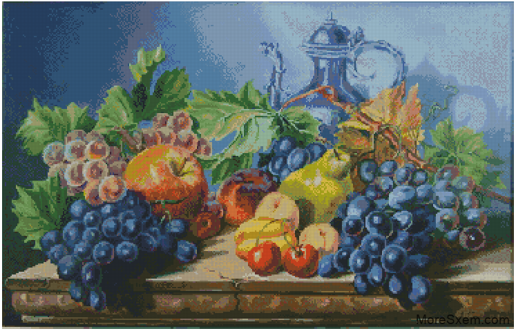 Натюрморт със свежи плодове