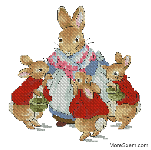 Кролик с семьей