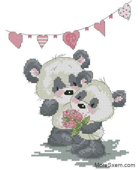 Влюблённые панды