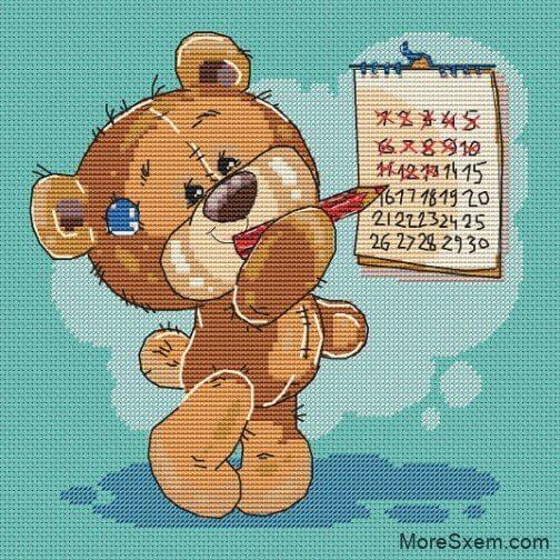 Медвежонок с календарем